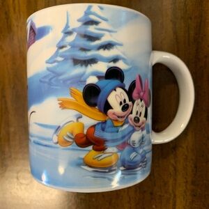Enesco Disney Mickey and Minnie Winter Mug - Blue and White